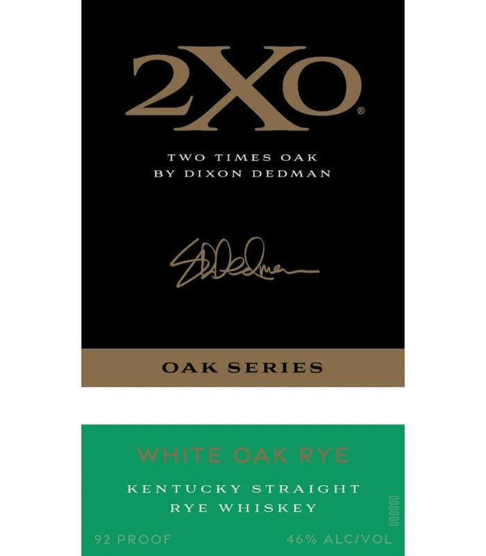 2XOWhiteOakRyeStraightRyeWhiskey750mL