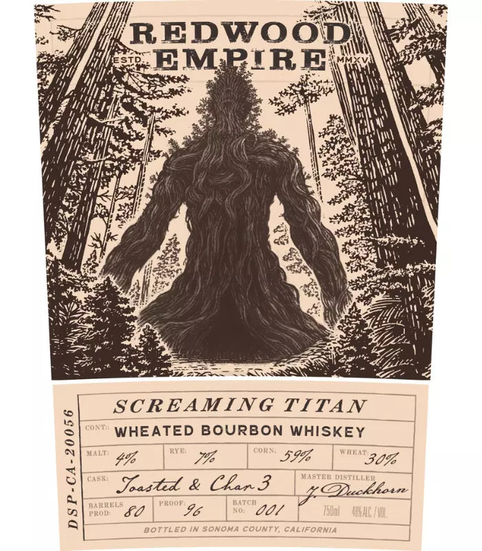RedwoodEmpireScreamingTitanWheatedBourbonWhiskey750mL
