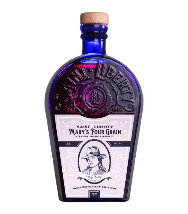 saint-liberty-mary-s-four-grain-women-s-bootlegger-collection-straight-bourbon-whiskey-750ml-the-barrel-tap-www-thebarreltap-com